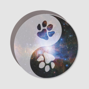 Cosmic Yin Yang Paw Car Magnet