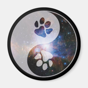 Cosmic Yin Yang Paw Magnet
