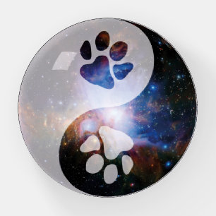 Cosmic Yin Yang Paw Paperweight