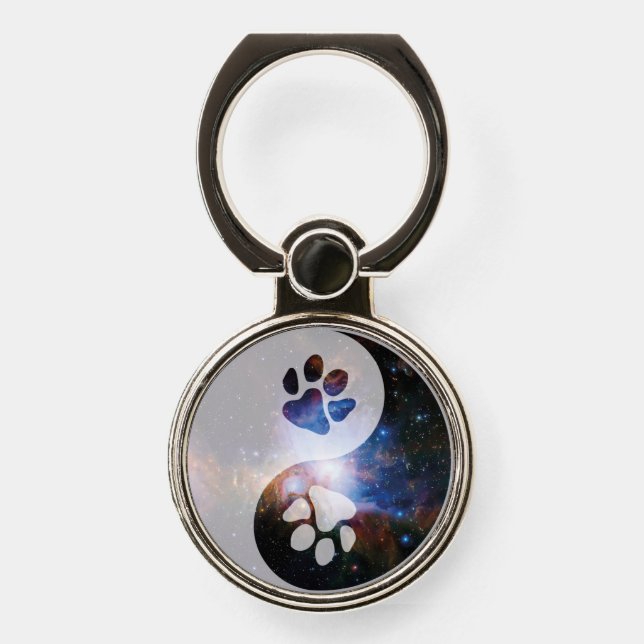 Cosmic Yin Yang Paw Phone Ring Stand (Front)