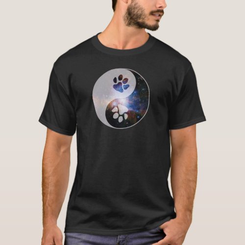 Cosmic Yin Yang Paw T_Shirt