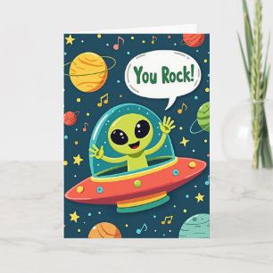 Cosmic You Rock Birthday Card