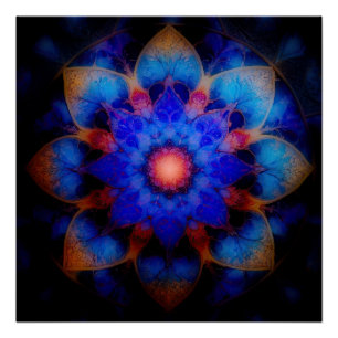 Cosmic ZEN Floral Poster