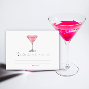 Cosmo cocktail Bridal shower Date night ideas Enclosure Card