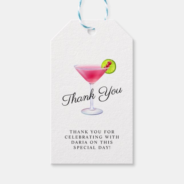 Cosmo Cocktail Party Gift Tags (Front)