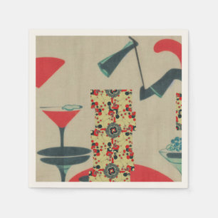 Cosmo Cocktail Shaker and Martini Glass (JPN) Napkins