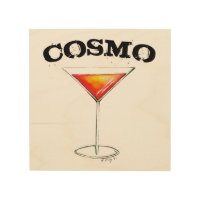 Cosmo Cosmopolitan Cocktail Mixed Drink Bar Decor