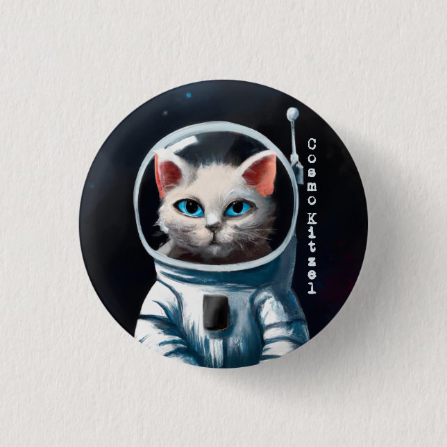 Cosmo Kitzel - Astro Cat Button (Front)