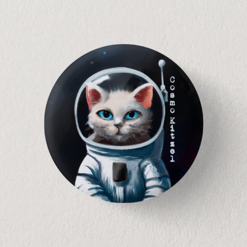 Cosmo Kitzel _ Astro Cat Button
