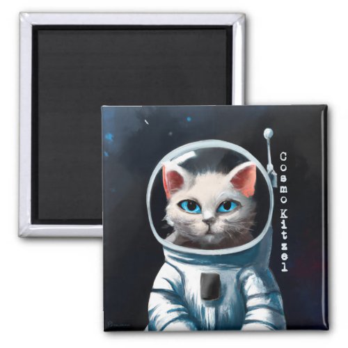 Cosmo Kitzel _ Astro Cat Magnet