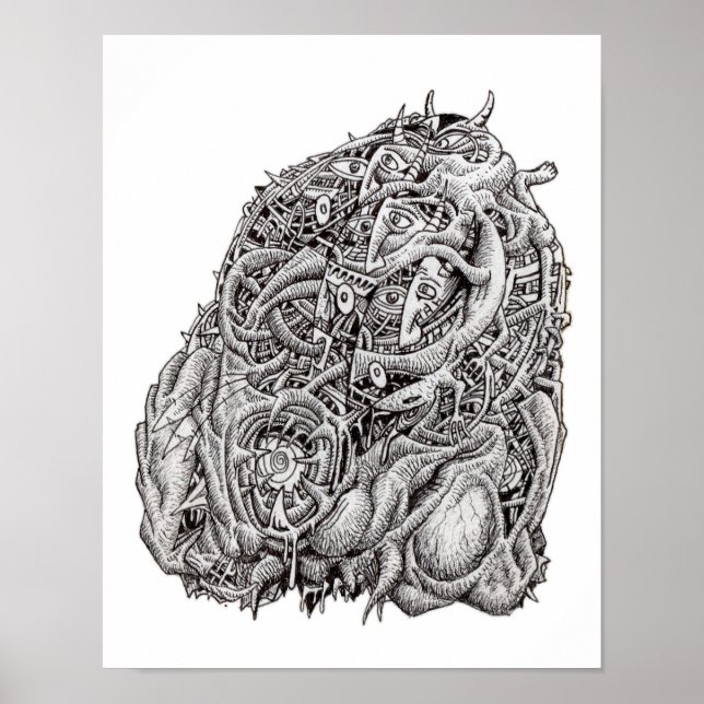 Cosmographic head, by Brian Benson, poster (Front)