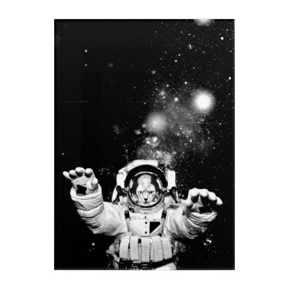 Cosmonaut Cat Acrylic Wall Art