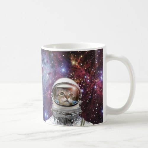 Cosmonaut cat coffee mug