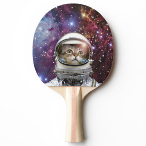 Cosmonaut cat ping pong paddle