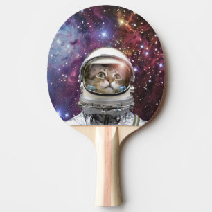 Cosmonaut cat ping pong paddle