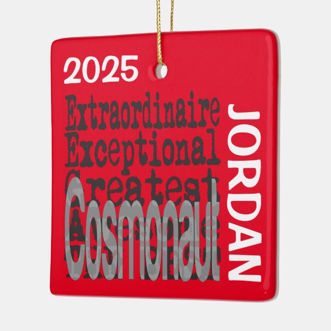 Cosmonaut Extraordinaire CUSTOM Ceramic Ornament (Left)