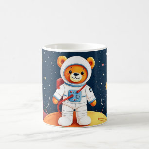 Cosmonaut Teddy Glowscape Coffee Mug