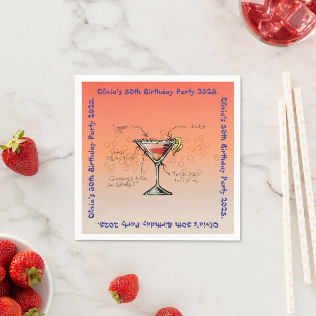Cosmopolitan Birthday Party Napkins (Insitu)