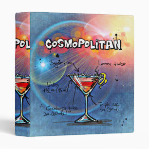 Cosmopolitan Cocktail (#2 of 12 Drink Recipe Sets) 3 Ring Binder