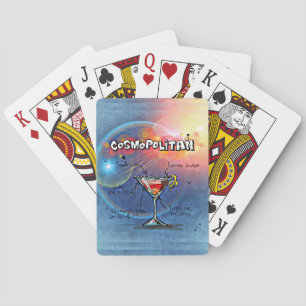 Cosmopolitan Cocktail (#2 of 12 Drink Recipe Sets) Poker Cards