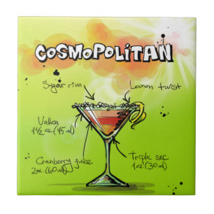 Cosmopolitan Cocktail Ceramic Tile