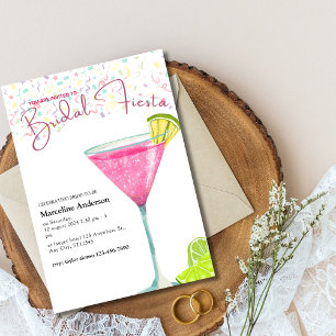 Cosmopolitan Cocktail Mexican Bridal Fiesta Invitation