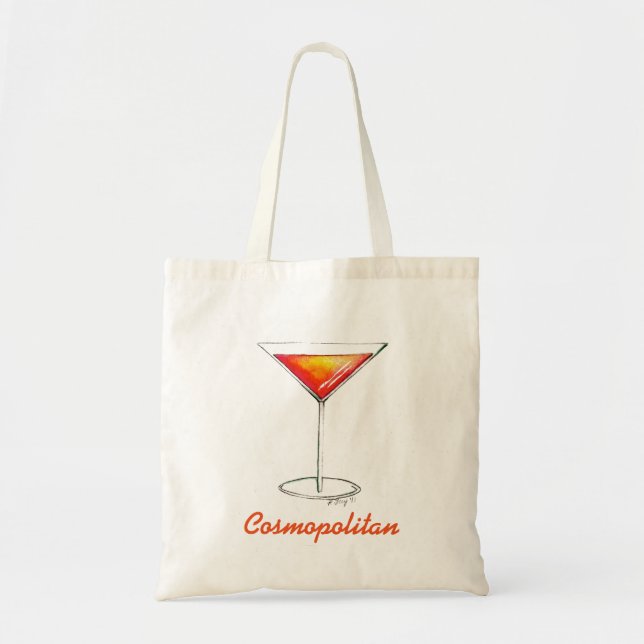 Cosmopolitan Cocktail New York City NYC Cosmo Tote Bag (Front)