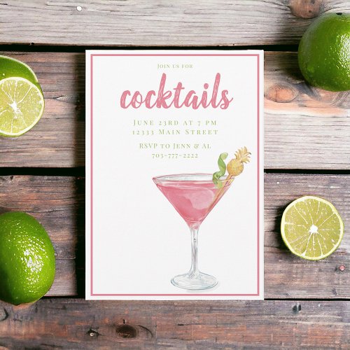 Cosmopolitan Cocktail Party  Invitation