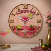 Cosmopolitan Cocktail Pink Martini Bar Decor 
