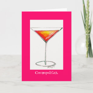 Cosmopolitan Cosmo Cocktail Cocktails NYC Notecard