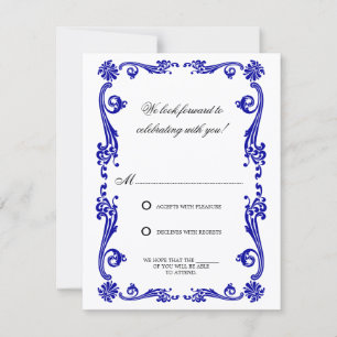 Cosmopolitan Flourish and Swirls RSVP Invitation
