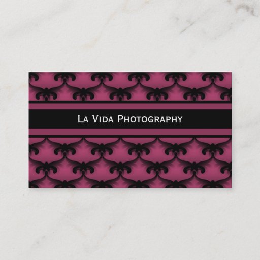 Customizable Cosmopolitan Glam Business Card, Burgundy