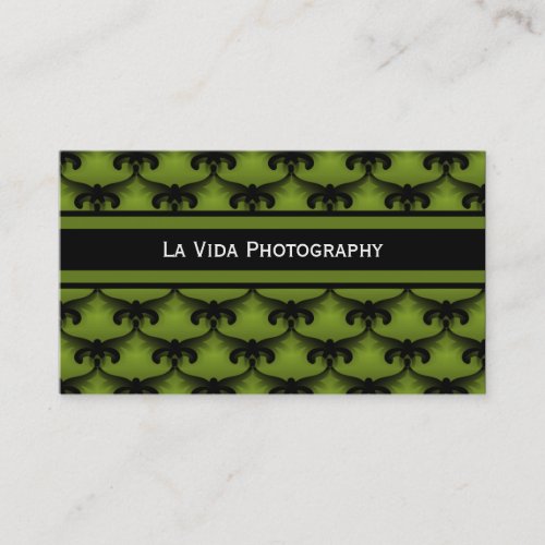 Cosmopolitan Glam Business Card, Olive Green