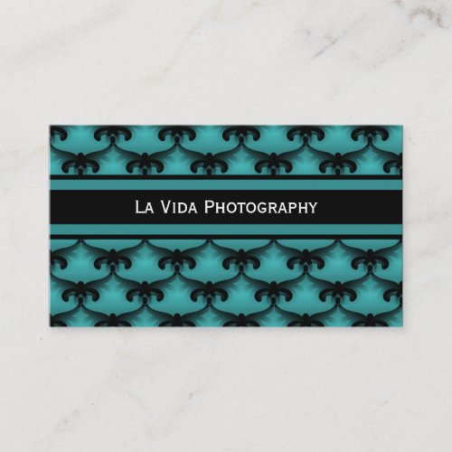 Cosmopolitan Glam Business Card, Teal