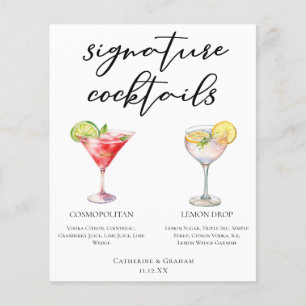 Cosmopolitan Lemon Drop Signature Cocktails Menu