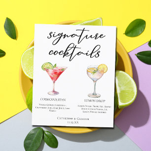 Cosmopolitan Lemon Drop Signature Cocktails Menu