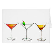 Cosmopolitan Martini Manhattan Cocktail Drink Card (Front Horizontal)