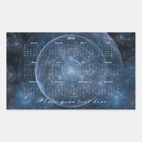 Cosmos Background 001 _ Calendar 2015 Rectangular Sticker