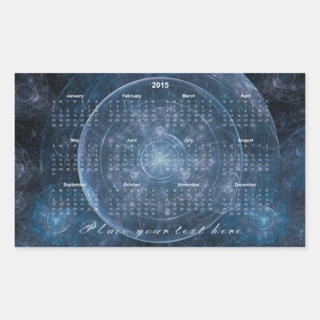 Cosmos Background 001 - Calendar 2015 Rectangular Sticker (Front)
