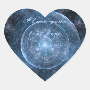 Cosmos Background 001 Heart Sticker