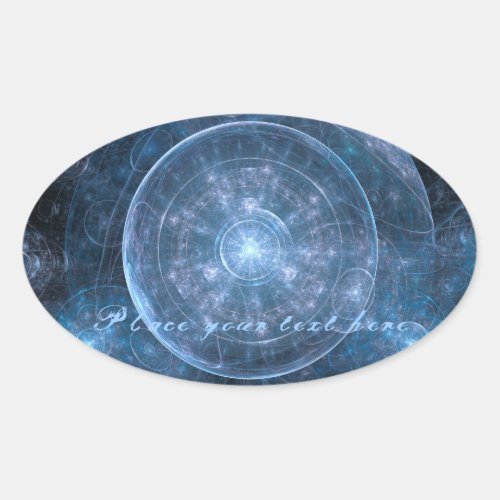 Cosmos Background 001 Oval Sticker