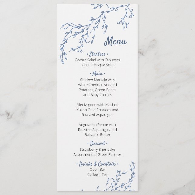 Cosmos Baptism Menu (Front)