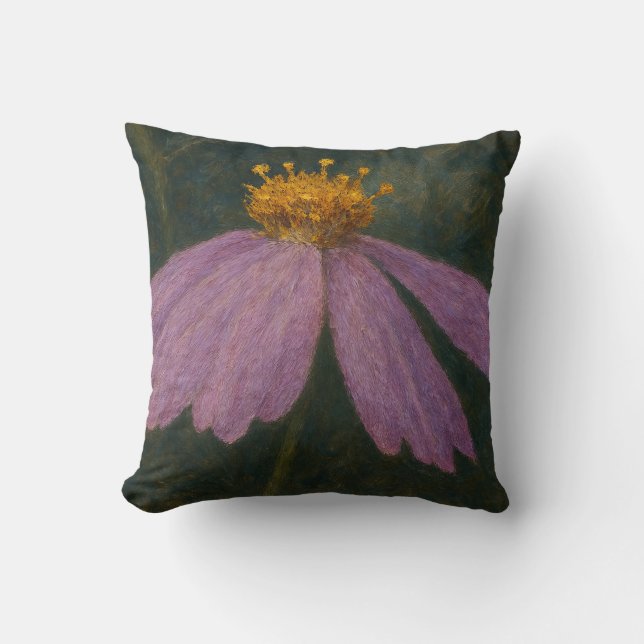 Cosmos Blossom Throw Pillow (Front)