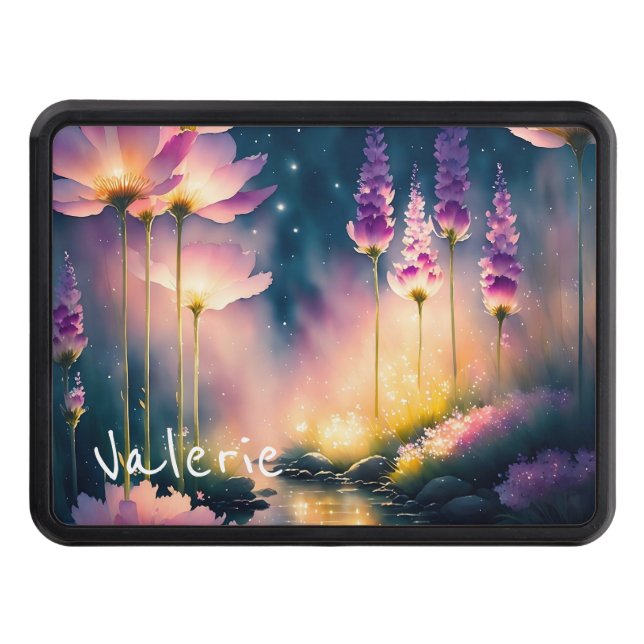 Cosmos blossoms  hitch cover (Front)