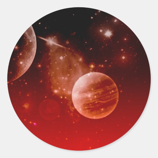 cosmos, classic round sticker (Front)