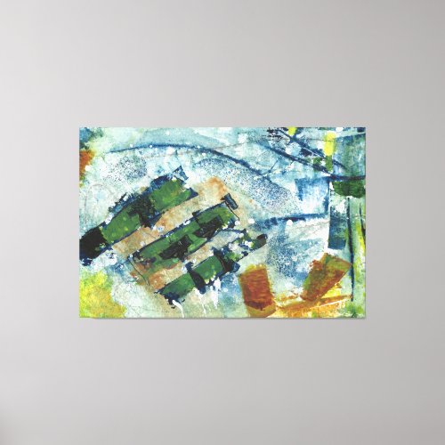 Cosmos colorful abstract watercolor 60x40 wrapped canvas print