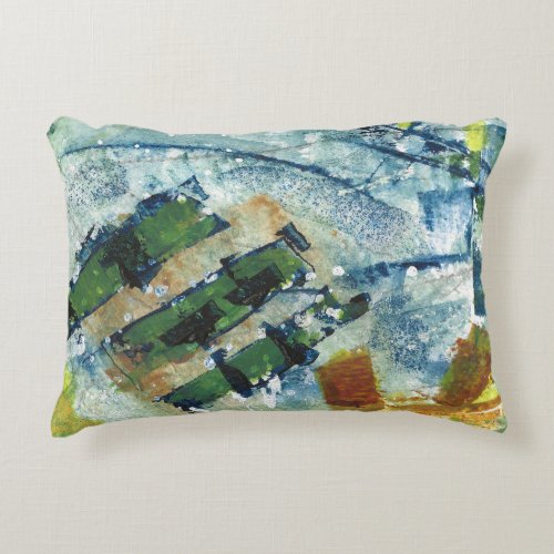 Cosmos colorfull abstract watercolor paintings accent pillow
