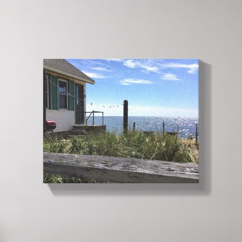 Cosmos Cottage Stretched Canvas Print