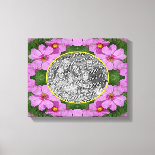 Cosmos Daisy Flowers Create Your Own Photo Canvas Print