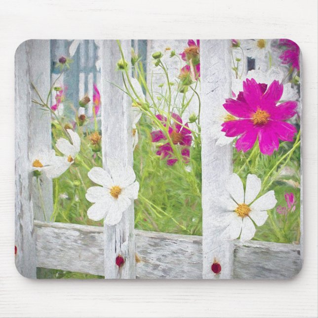 Cosmos Flower Garden Mouse Pad (Front)